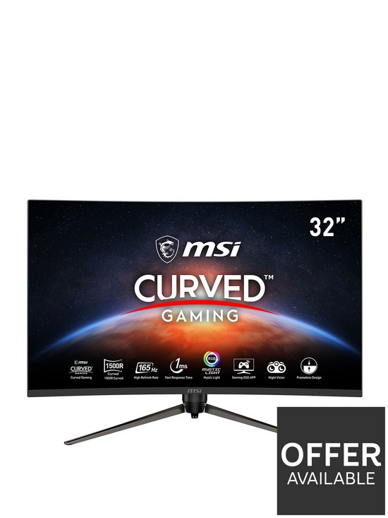 front image of msi-optix-ag321cr-315-inch-full-hd-1ms-165hz-amd-freesync-curved-1500r-gaming-monitor