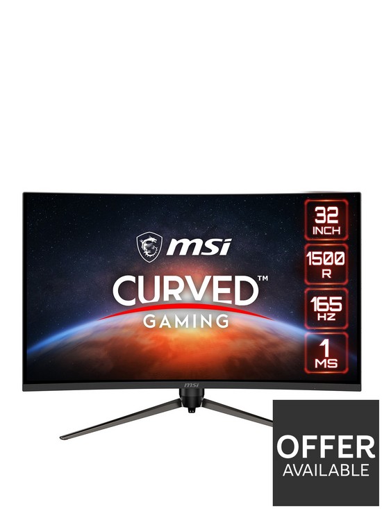 front image of msi-optix-ag321cqr-315-inch-quad-hd-1ms-165hz-amd-freesync-curved-1500r-gaming-monitor