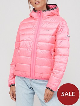 tommy-jeans-hooded-padded-tape-trim-jacket-pink