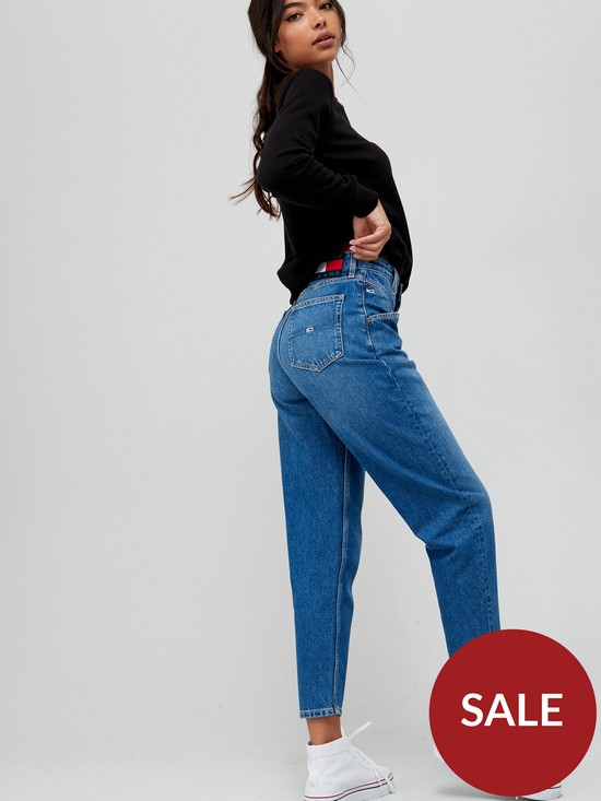 stillFront image of tommy-jeans-ultra-high-rise-sustainablenbspmomnbspjean--nbspblue