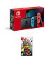  image of nintendo-switch-neon-console-with-super-mario-3d-world-bowserrsquos-fury