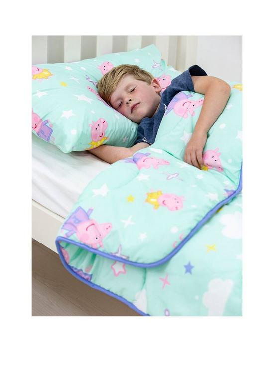 stillFront image of peppa-pig-coverless-quilt-4-tog-toddler-with-filled-pillow-multi