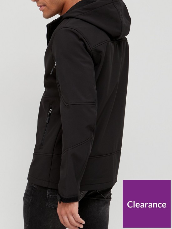 stillFront image of very-man-softshell-windproof-jacket-black