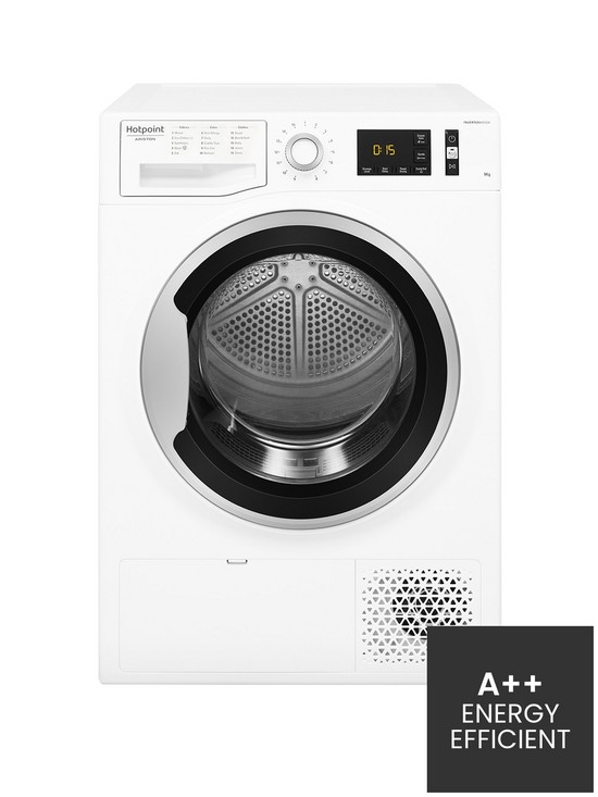 front image of hotpoint-activecare-ntm1192sk-9kg-loadnbsptumble-heat-pump-dryer-white