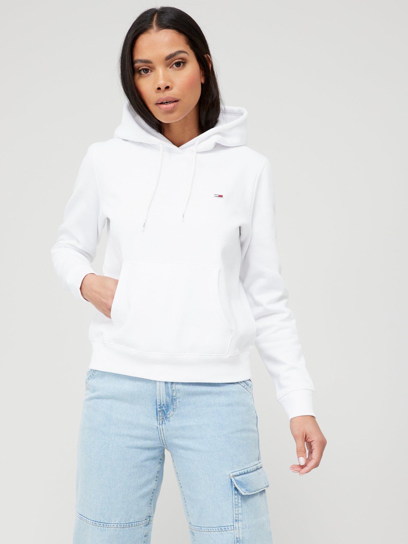 Tommy Jeans Fleece Crew Sweat Hoodie - White