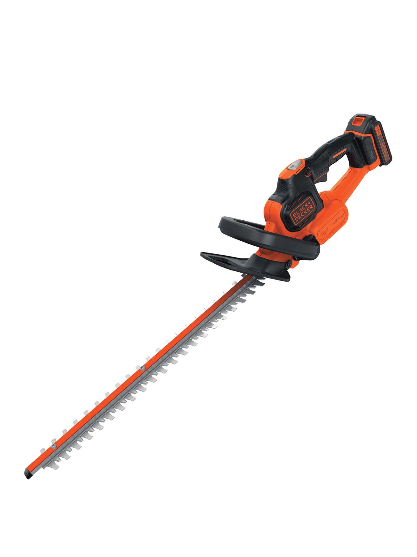 front image of black-decker-18v-cordless-li-ion-45cm-2ah-powercommand-hedge-trimmer-gtc18452pc-gb