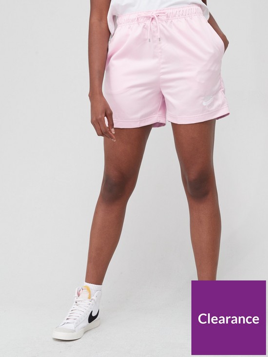 front image of nike-air-nsw-woven-shorts-pink