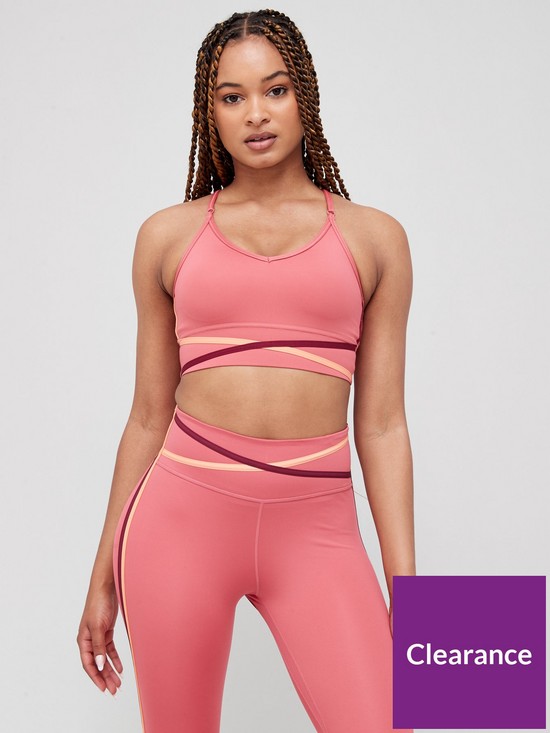 front image of nike-light-support-indy-bra-pink