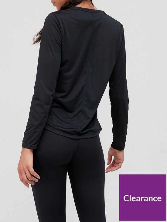 stillFront image of nike-the-one-dri-fit-long-sleeve-top-black