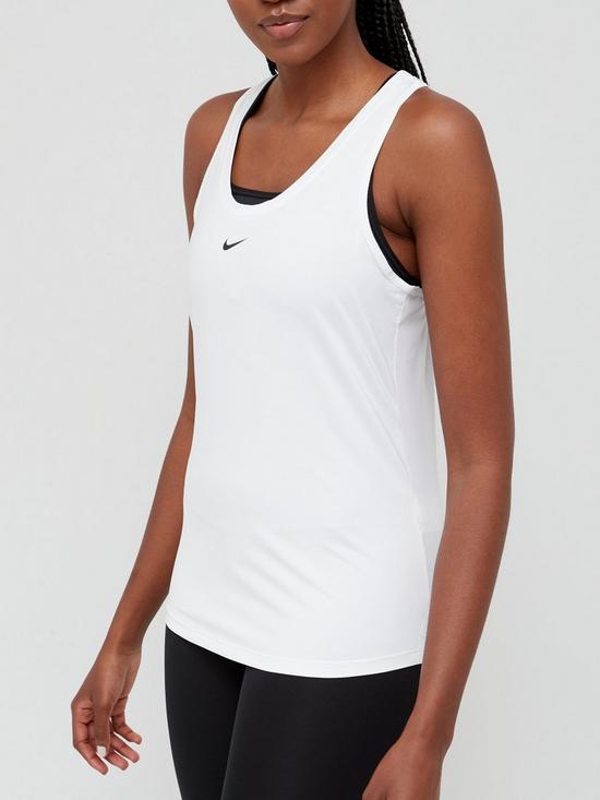 front image of nike-the-one-dri-fit-slim-tank-top-white