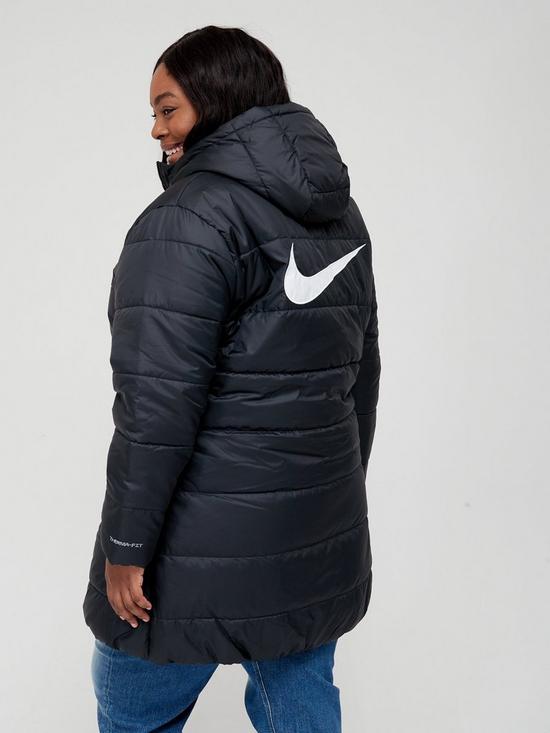 stillFront image of nike-nsw-classic-hooded-parka-curve-black