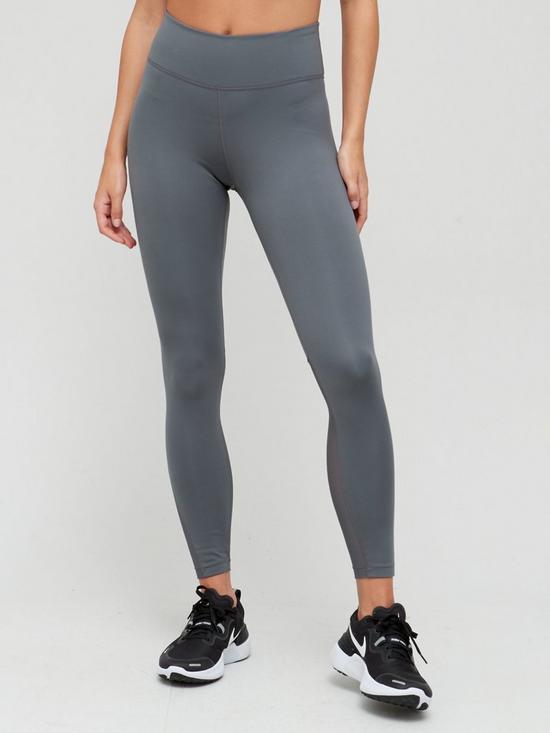 front image of nike-the-one-leggings-grey