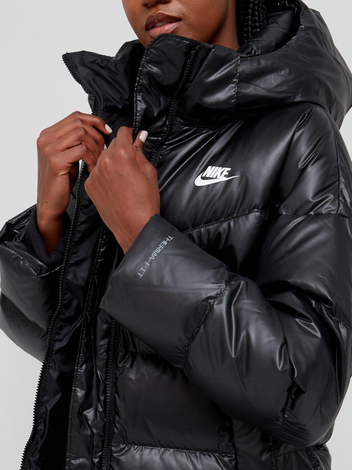 Nike NSW Hooded Down Parka Black littlewoods