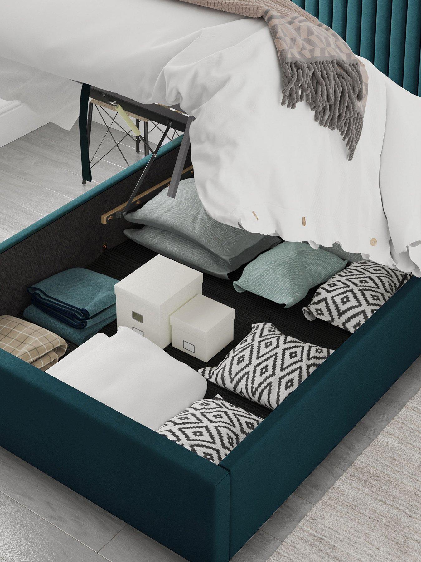 Image 2 of 5 of Aspire Grant Ottoman Storage Bed Frame with Padded Headboard