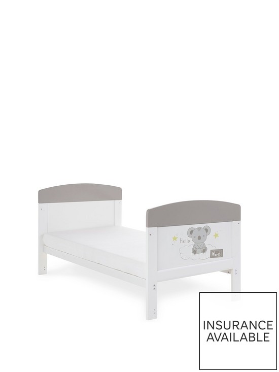 back image of obaby-grace-inspire-cot-bed-hello-world