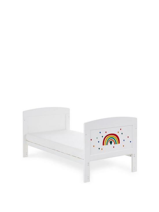 back image of obaby-grace-inspire-cot-bed-rainbow-multicolour
