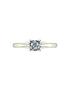  image of moissanite-9ct-white-gold-050ct-equivalent-cushion-cut-solitaire-ring