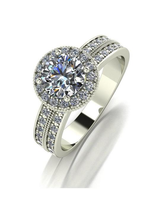 front image of moissanite-9ct-white-gold-150ct-total-halo-ring