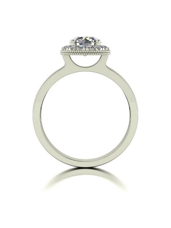 stillFront image of moissanite-9ct-white-gold-150ct-total-halo-ring