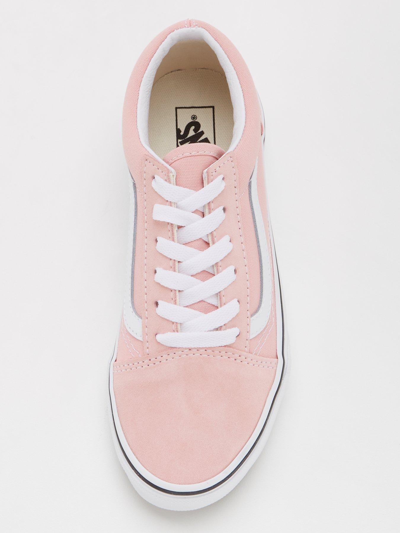 image of vans-junior-girls-old-skool-trainers-pinkwhite