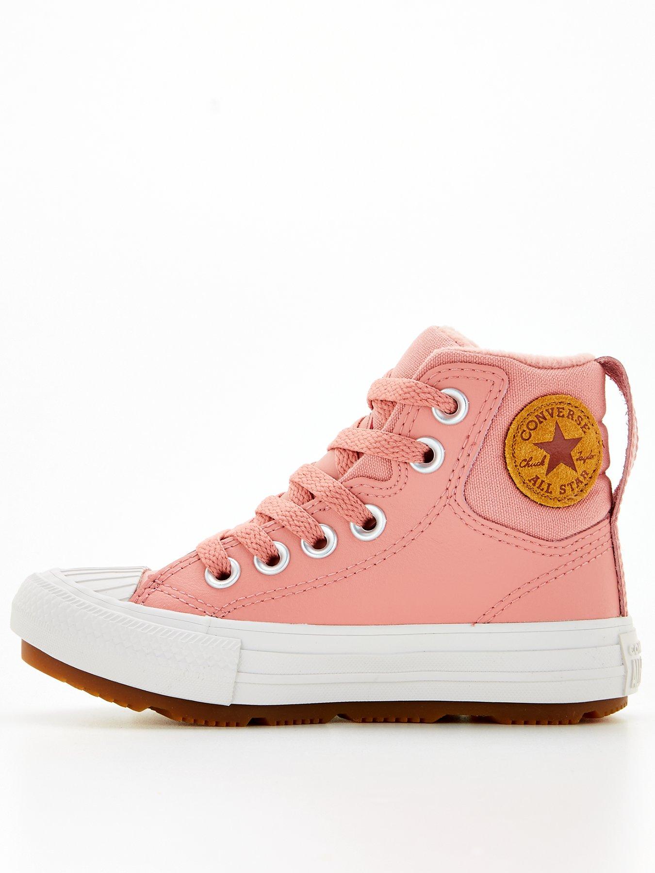  image of converse-chuck-taylor-all-star-berkshire-boot-hi-childrens-trainer-pinkwhitenbsp