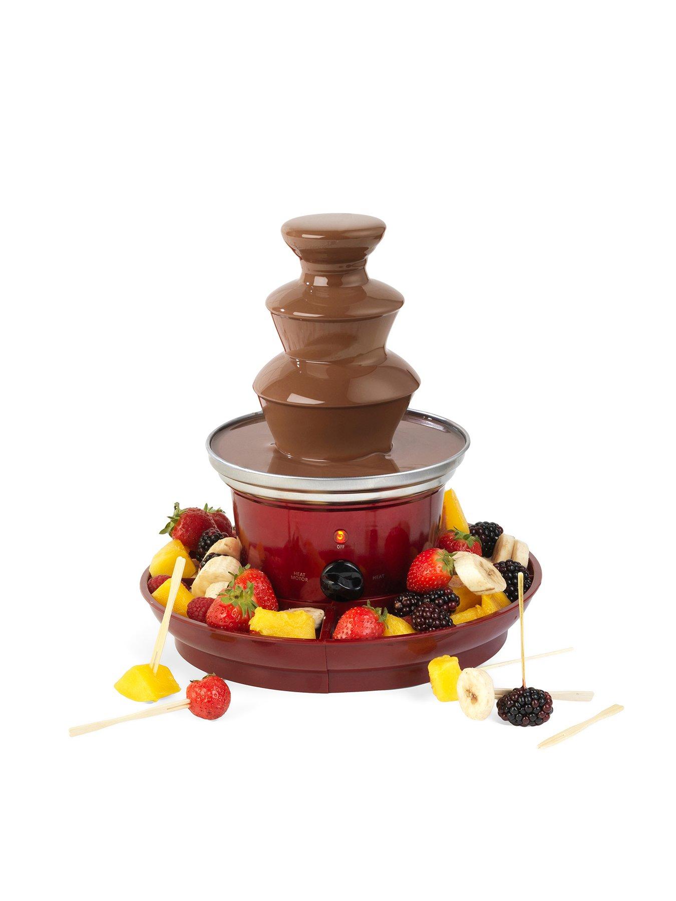  image of giles-posner-chocolate-fountain-ek3428gnbspwith-fruit-tray-and-100-bamboo-skewers
