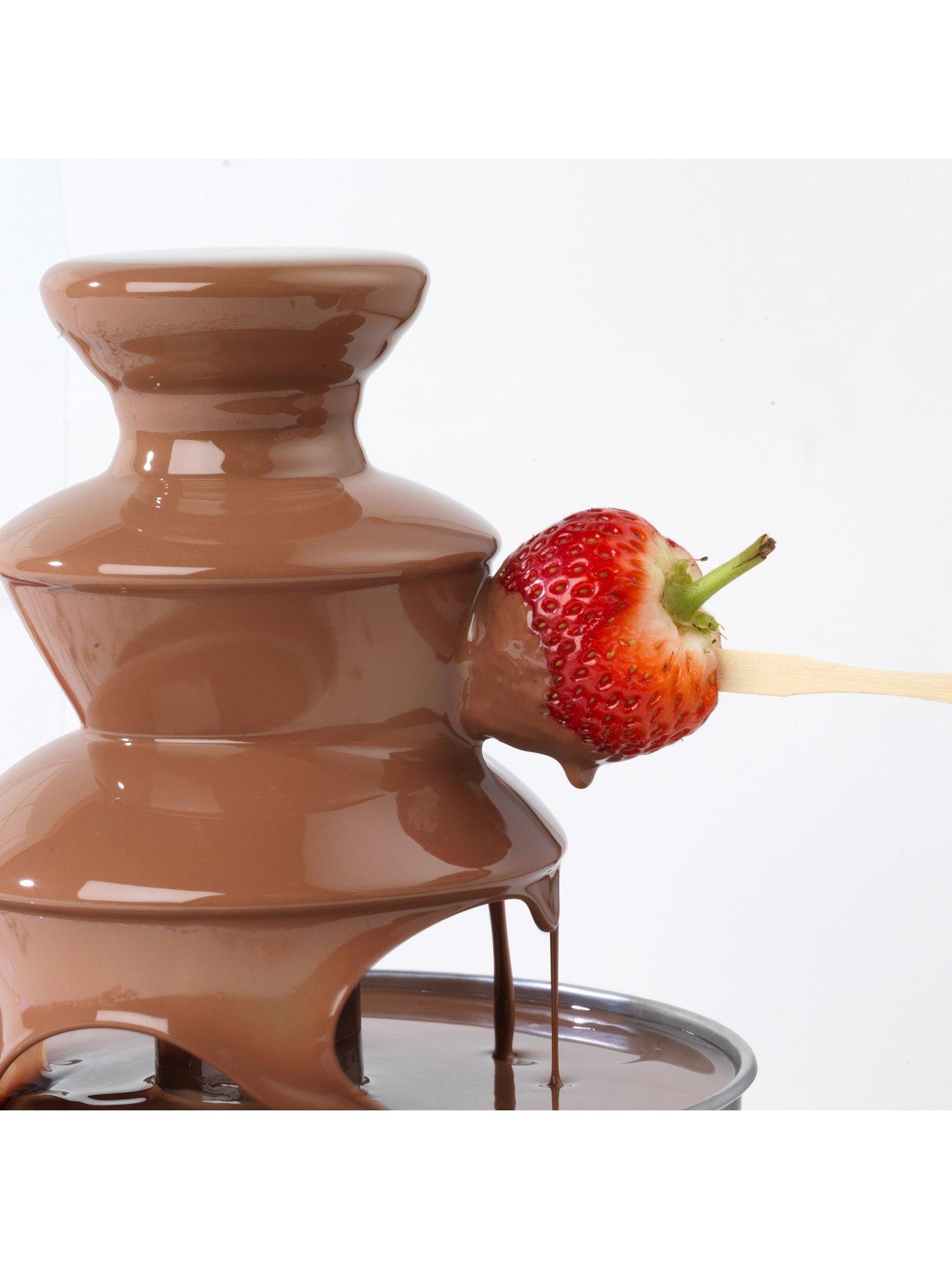  image of giles-posner-chocolate-fountain-ek3428gnbspwith-fruit-tray-and-100-bamboo-skewers