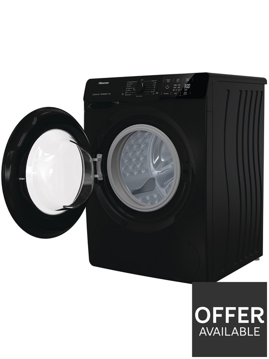 stillFront image of hisense-wfge90141vmb-9kg-load-1400-spin-washing-machinenbsp--black