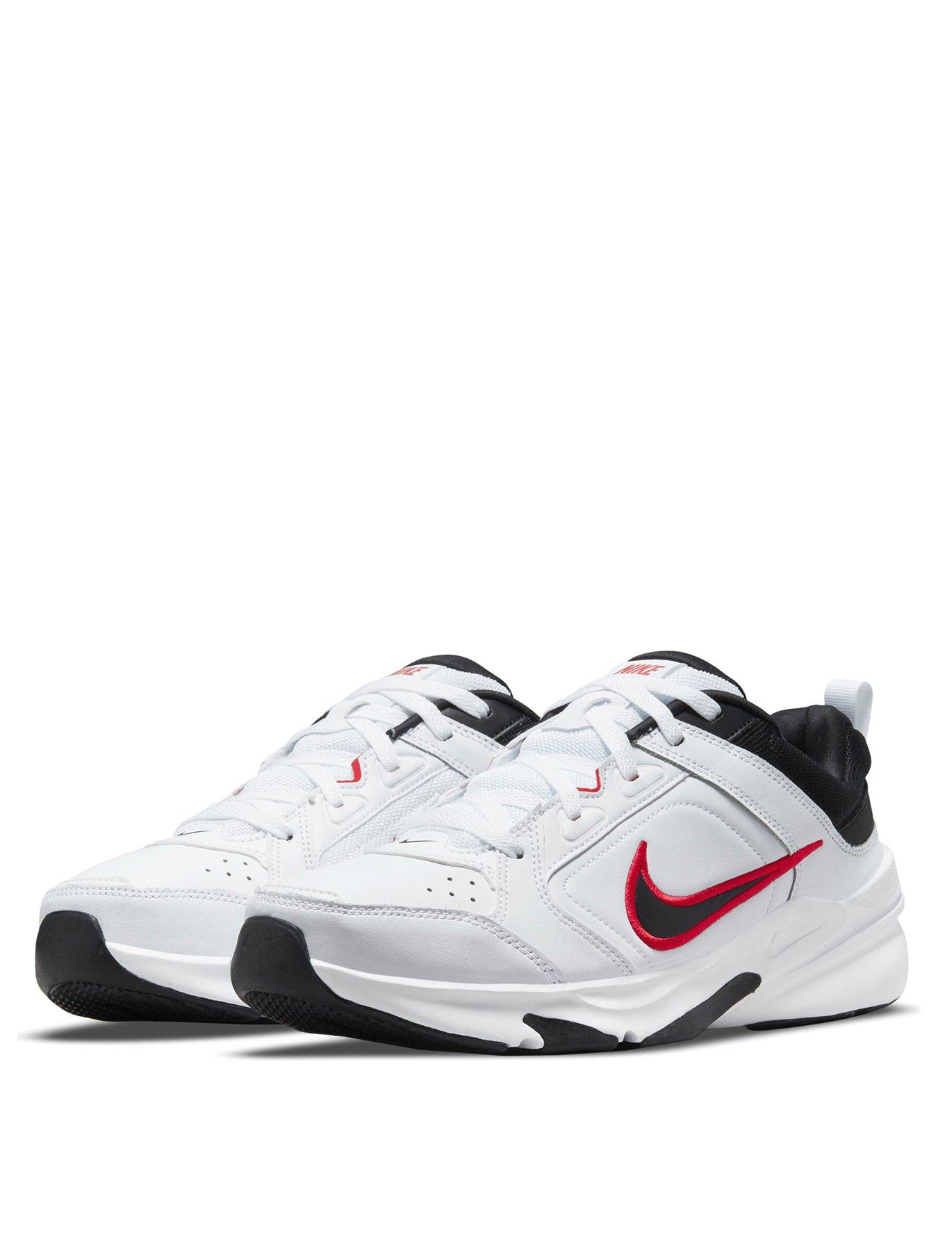 Nike white and hot sale red trainers