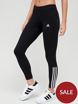 adidas-essentials-3-stripes-78-leggings-blackwhite