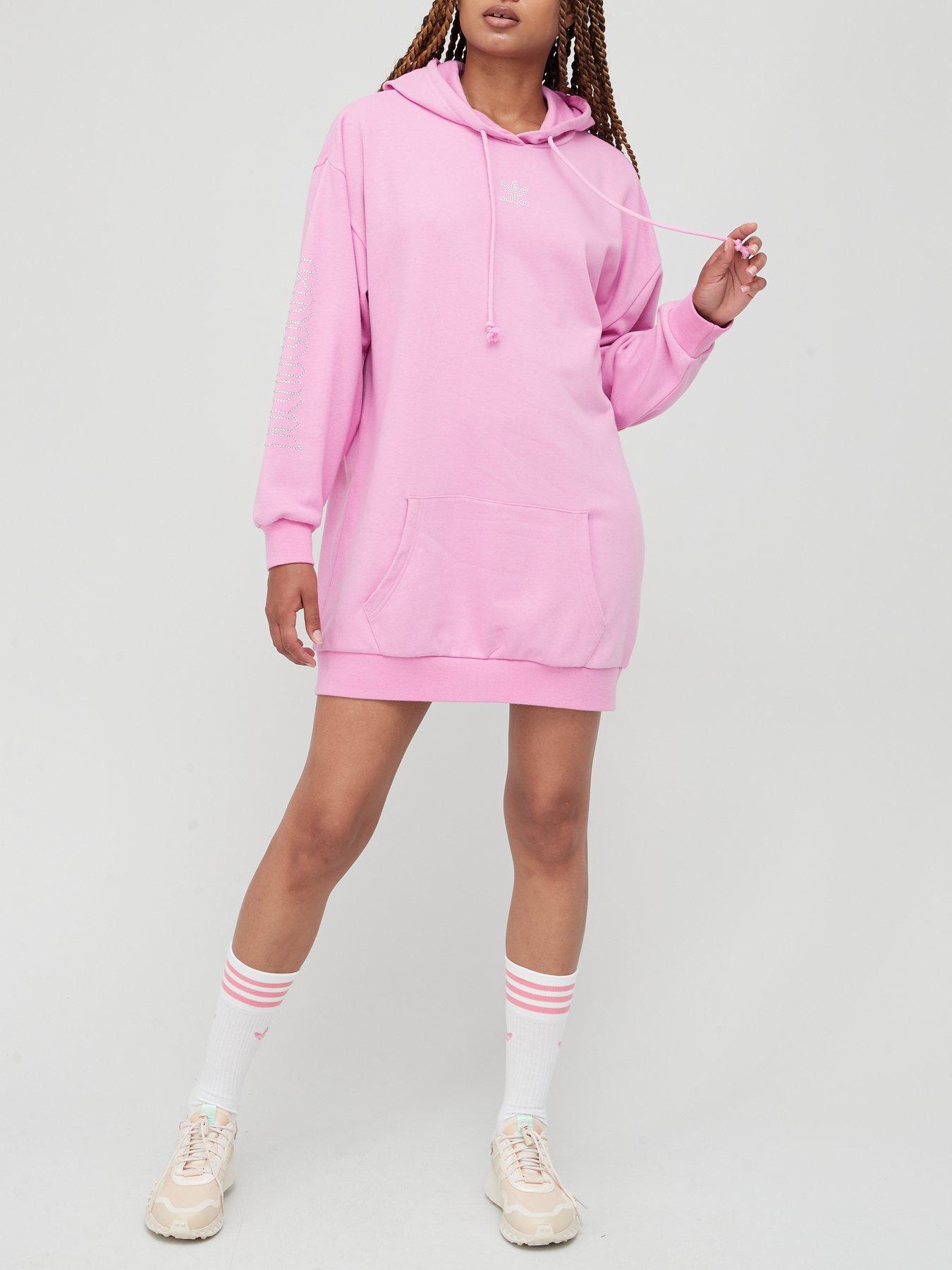 hot pink hoodie dress