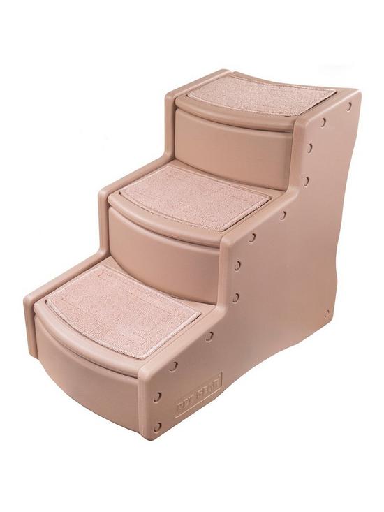 front image of rosewood-pet-gear-easy-3-step-stair-tan