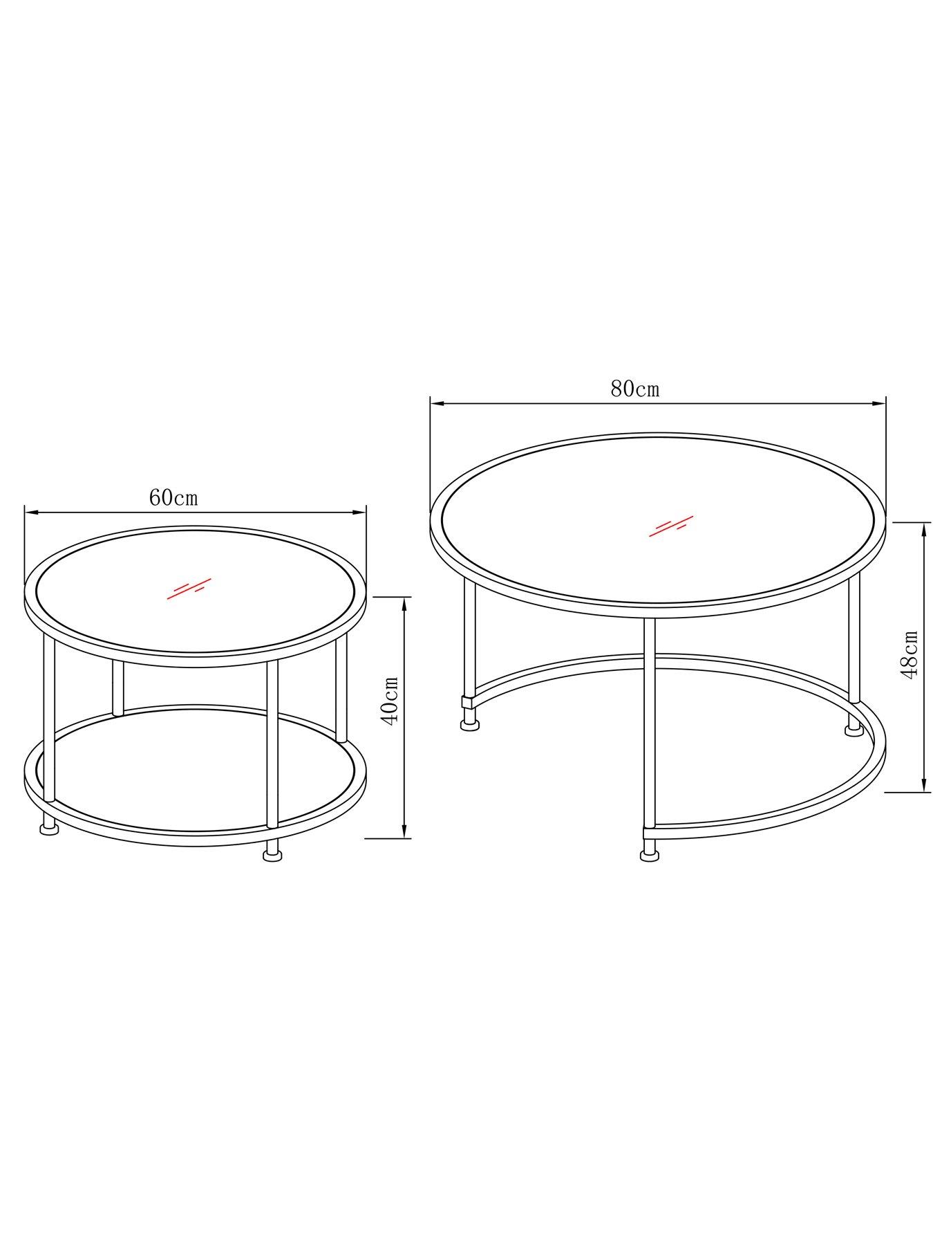 Image 5 of 5 of Very Home Aruba New Coffee Nest of Tables