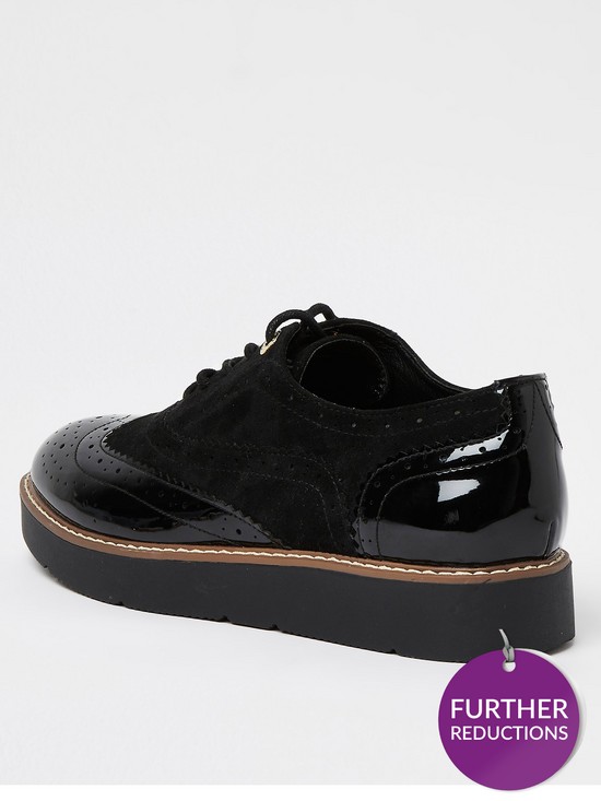 back image of river-island-lace-up-brogue-black