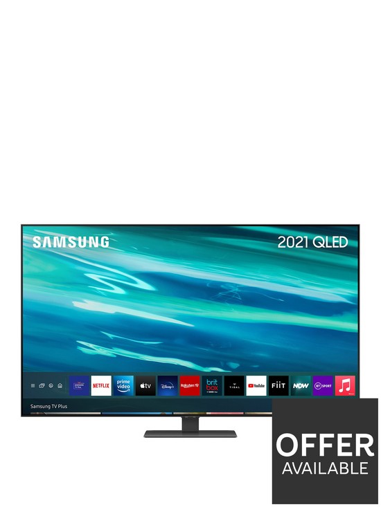 front image of samsung-2021-55nbspinch-q80a-qled-4k-hdr-1500-smart-tv-silver