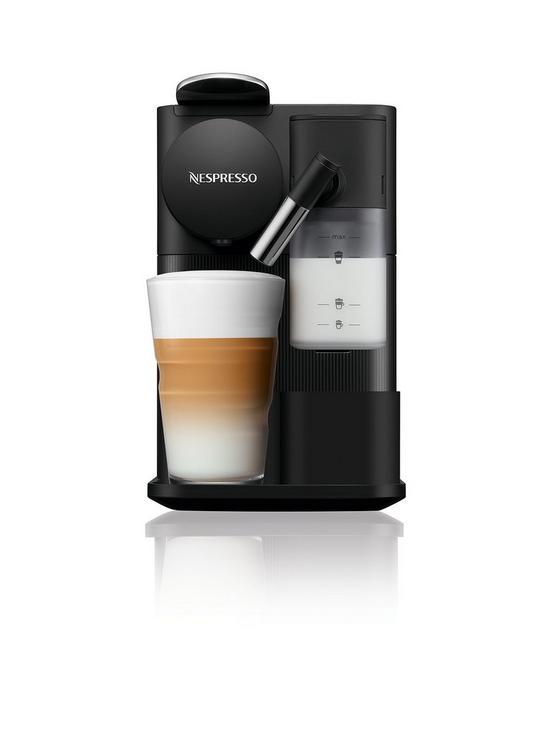 front image of nespresso-lattissima-one-coffee-machine-by-delonghi-en510w-blacknbsp