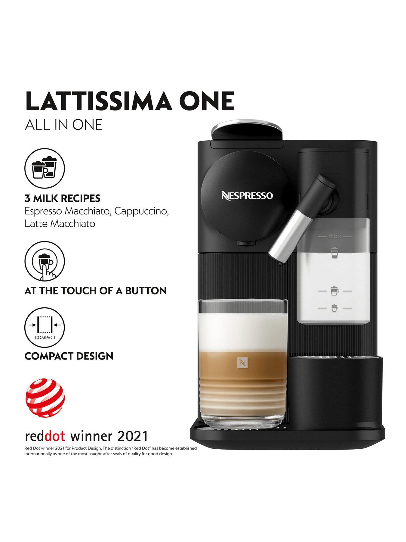  image of nespresso-lattissima-one-coffee-machine-by-dersquolonghi-en510w-black