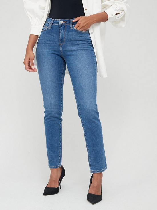 front image of everyday-new-isabelle-high-rise-slim-leg-jean-mid-wash