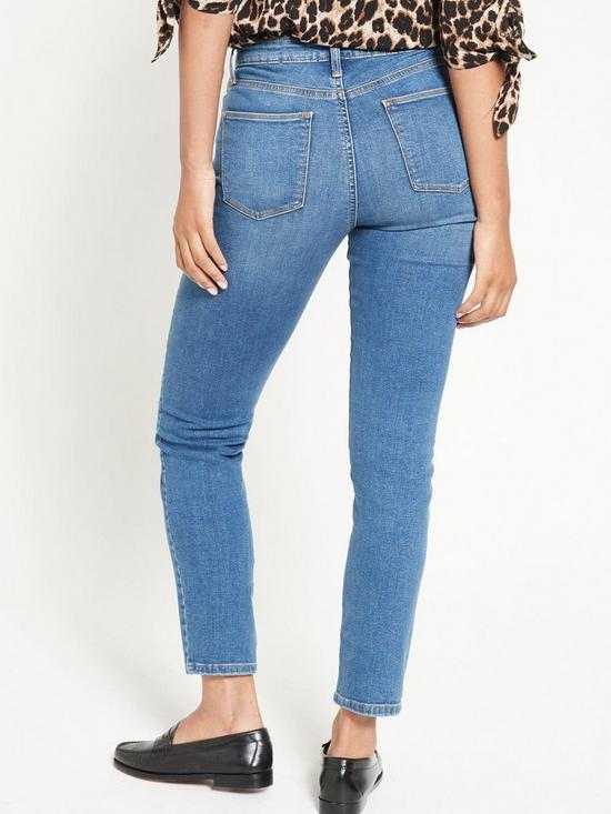 stillFront image of everyday-new-isabelle-high-rise-slim-leg-jean-mid-wash