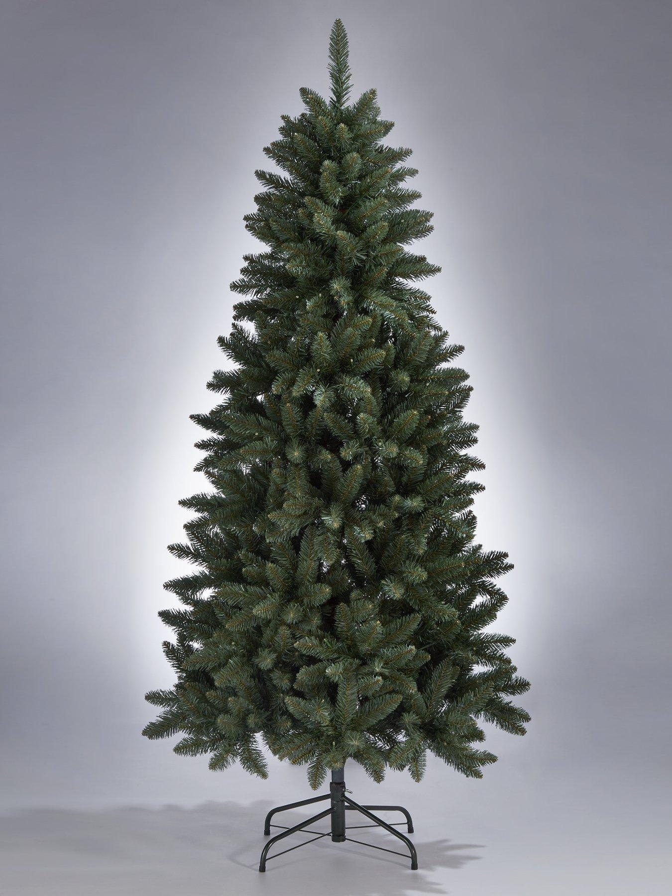 6ft PreLit Ozark Blue Spruce Slim Christmas Tree
