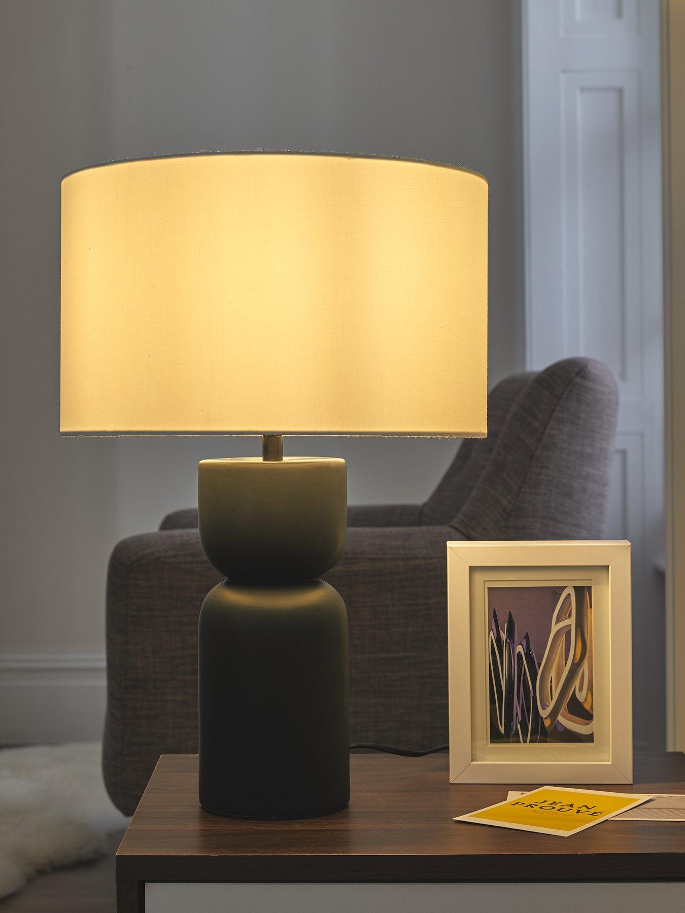 front image of the-very-collection-totem-ceramic-table-lamp