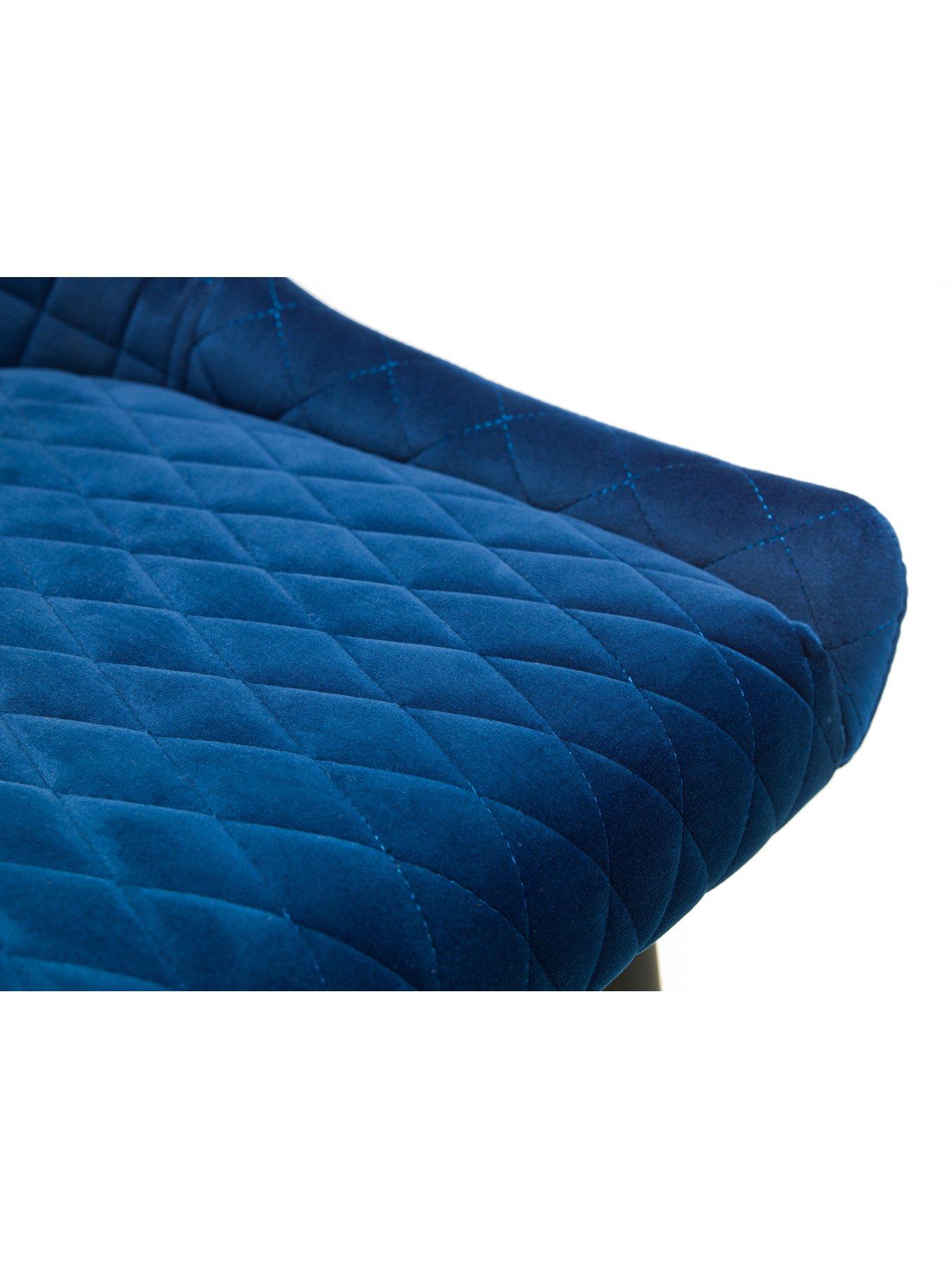  image of julian-bowen-luxe-velvet-bar-stool-blue
