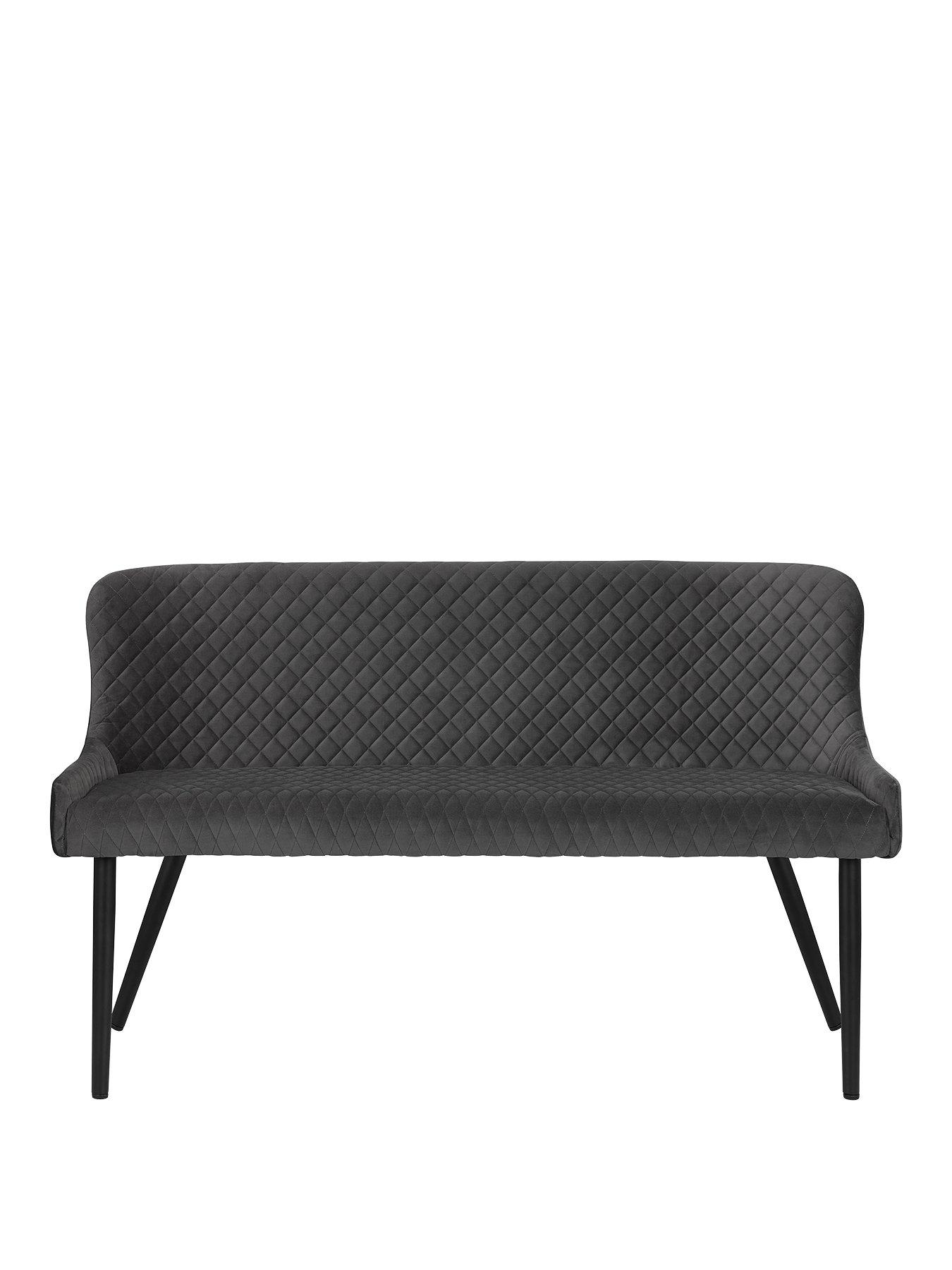  image of julian-bowen-luxe-high-back-bench-grey