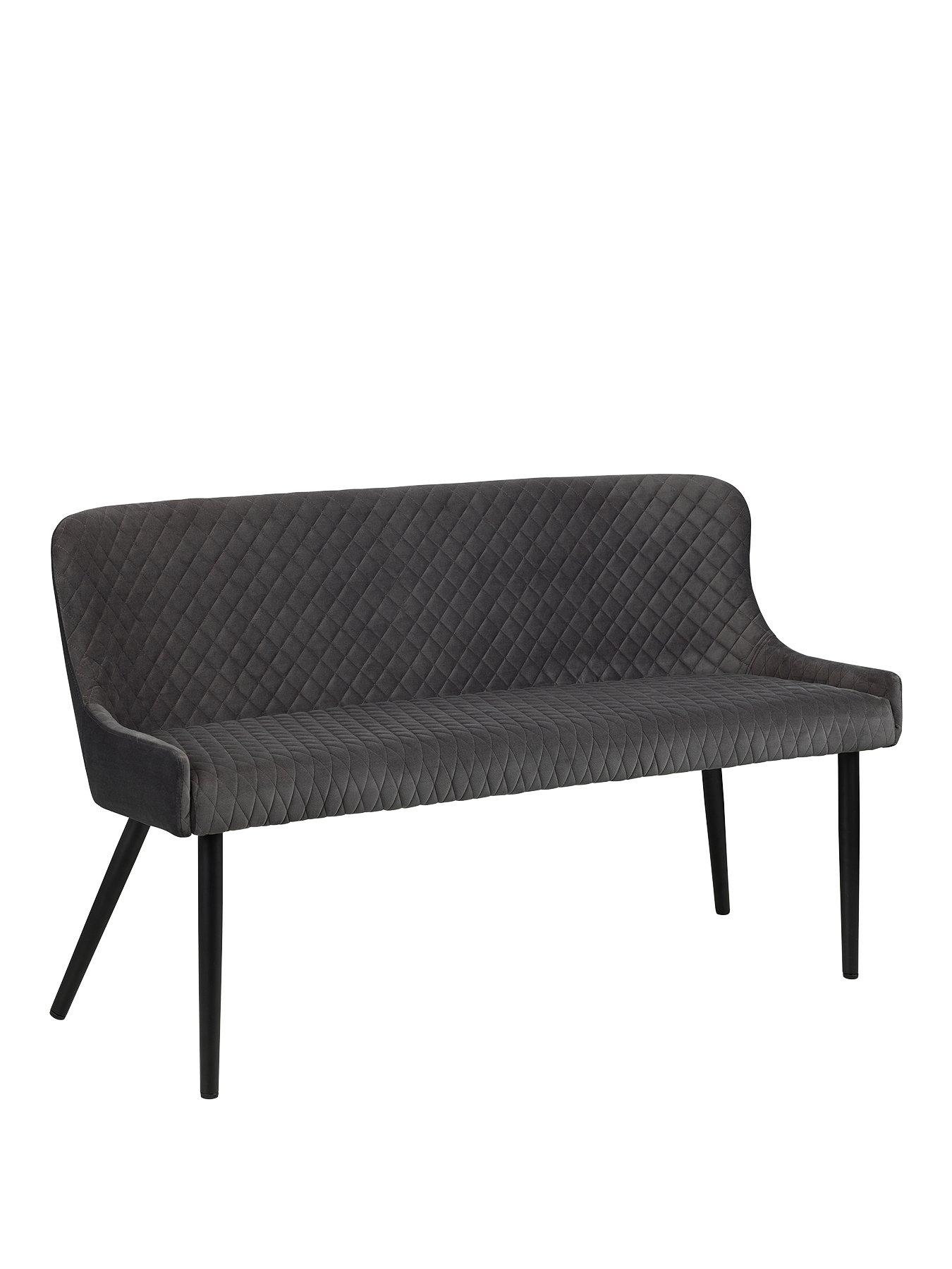 image of julian-bowen-luxe-high-back-bench-grey