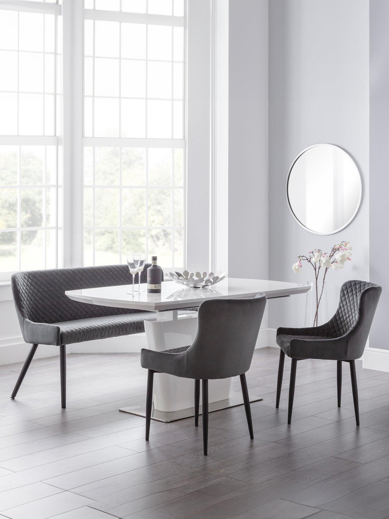  image of julian-bowen-luxe-high-back-bench-grey