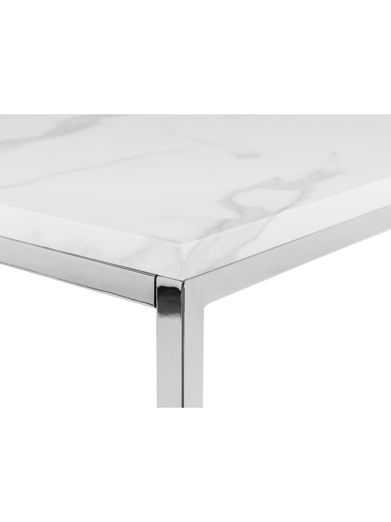  image of julian-bowen-scala-white-marble-top-coffee-table