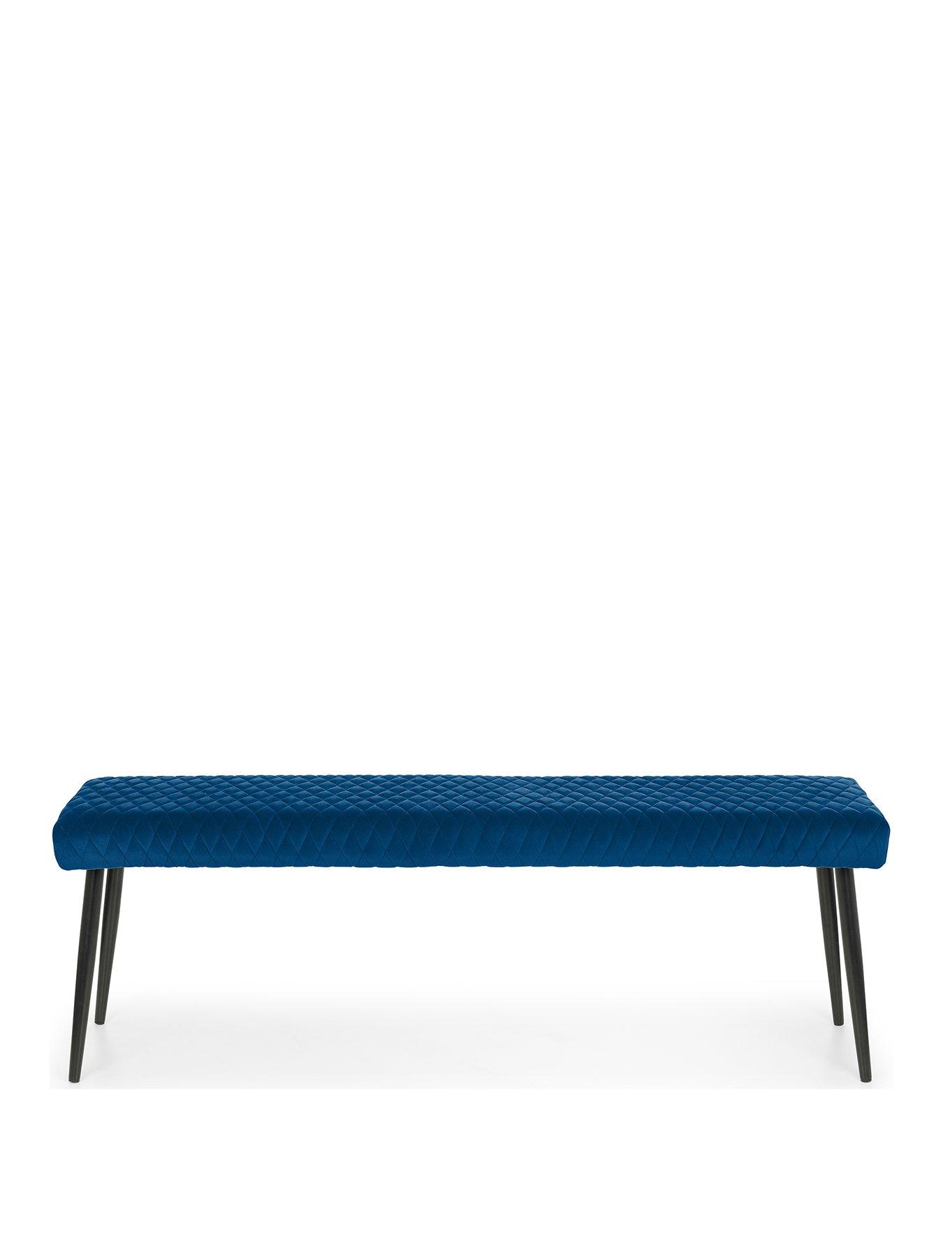  image of julian-bowen-luxe-velvet-low-bench-blue