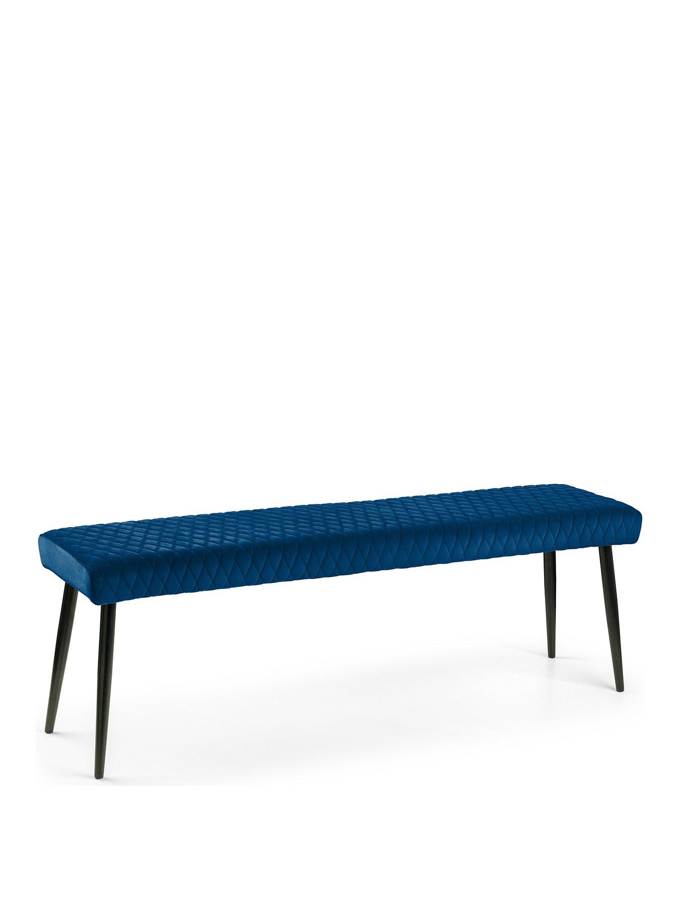  image of julian-bowen-luxe-velvet-low-bench-blue