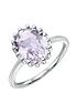  image of the-love-silver-collection-sterling-silver-pink-amethyst-ring