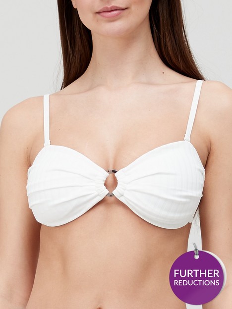 hunkemoller-emily-rib-bandeau-multi-way-bikini-top-white